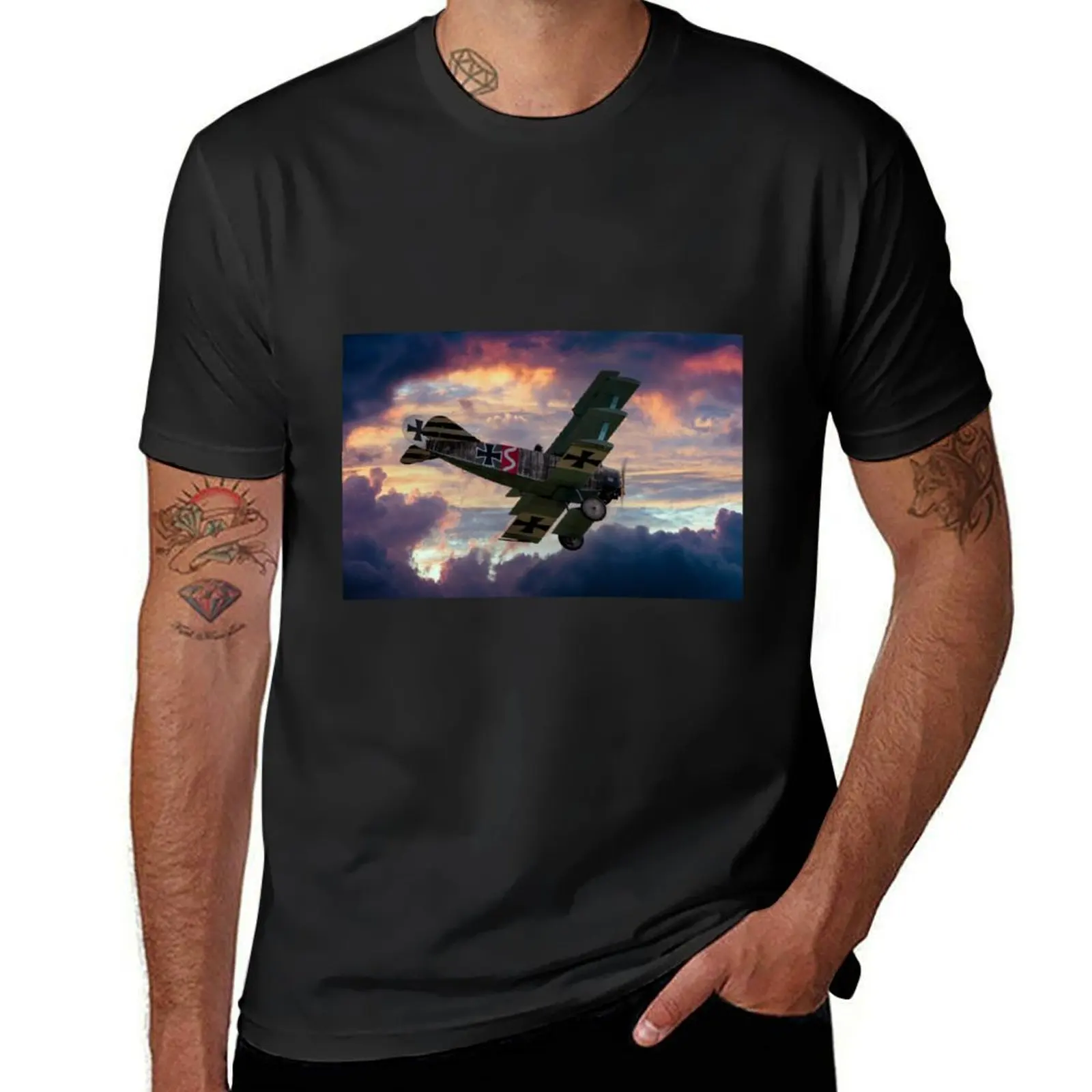 Fokker Dr 1 Triplane T-Shirt kawaii clothes customizeds graphics vintage clothes mens cotton t shirts