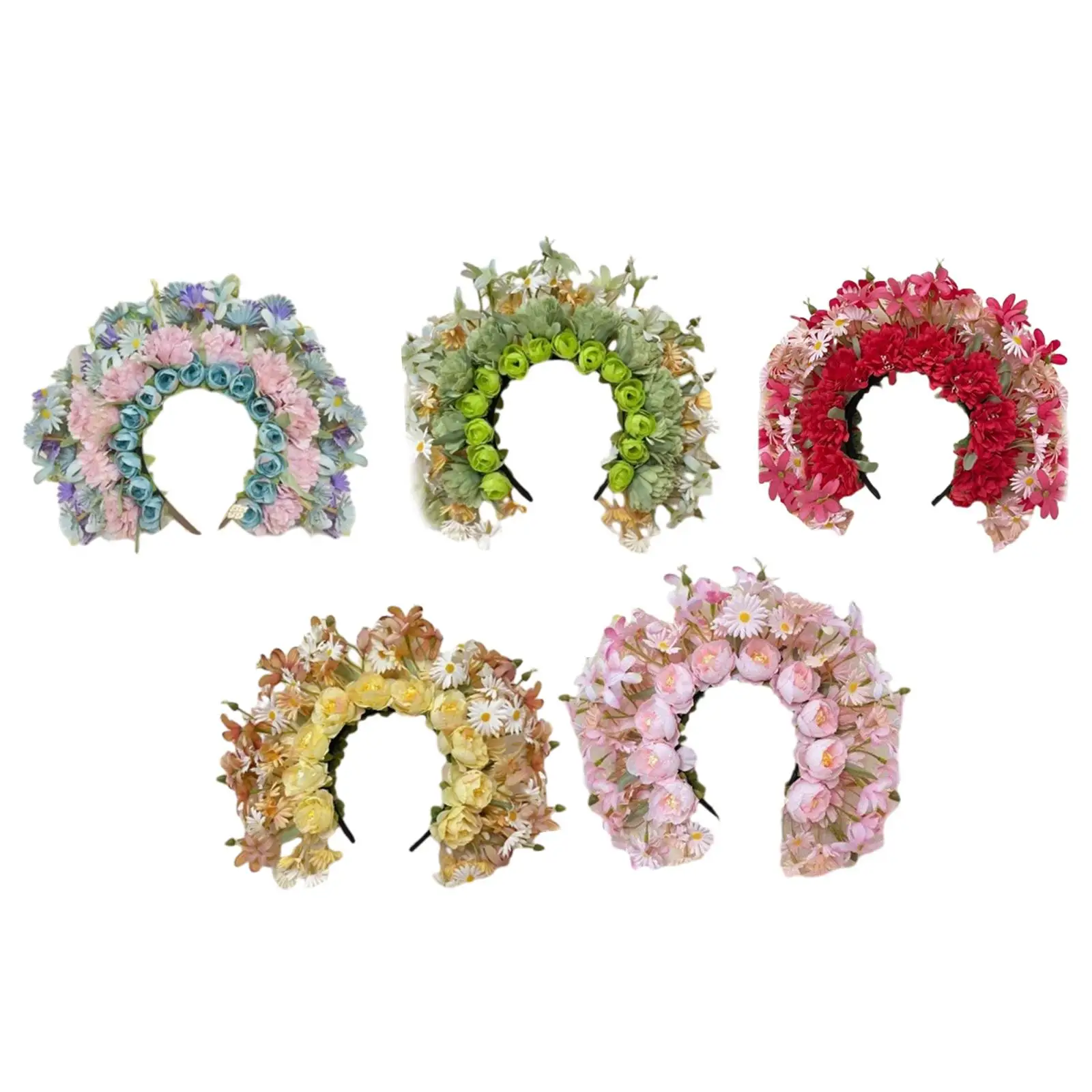 Han Chinese Flower Crown Headband Headdress Women Cosplay Headband for Phtoo Accessories