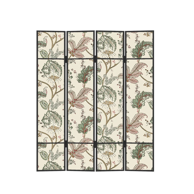 

Solid wood screen partition living room entrance household shading bedroom bedside background wall movable folding screen