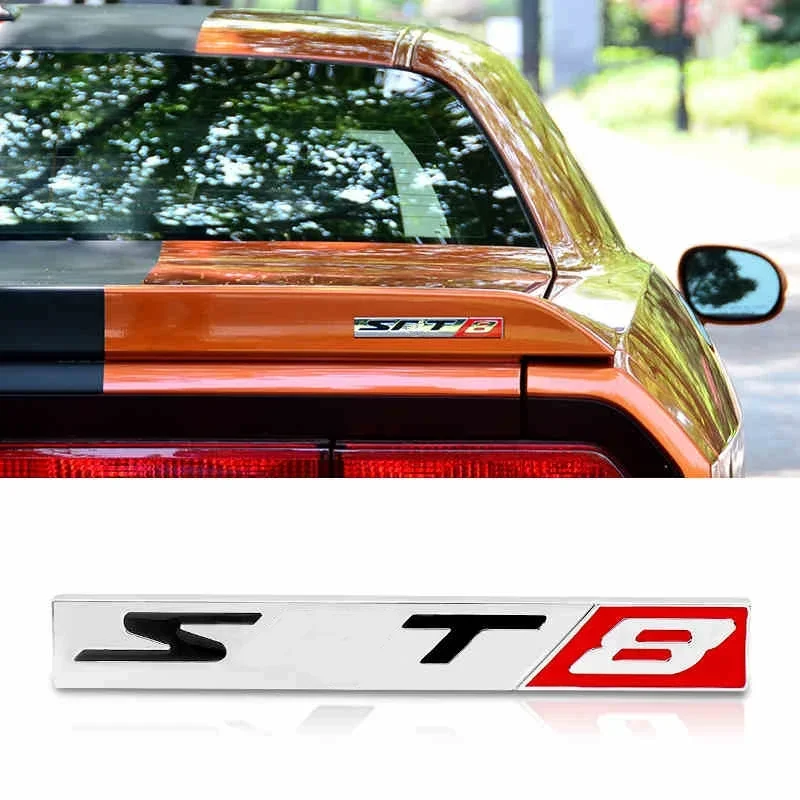 3D Metal Sxt6 Sxt8 Badge Emblem Stickers For Dodge Charger Ram Caliber Journey Sxt8 Sxt6 Srt6 Srt8 Car Styling Accessories view 3