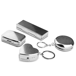 Stainless Steel Pill Box Keychain Portable Portable Pill Box Candy Box One Week Pill Box Gum Storage Box