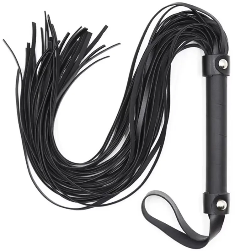 سوط ركوب الخيل من جلد البولي يوريثان مقاس 55 سم مع شرابات - سوط فروسية قصير مع مقبض مريح للتدريب #6