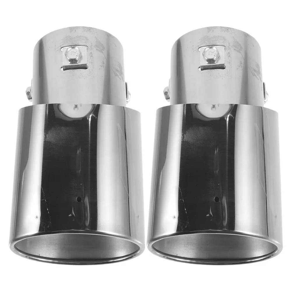 

2Pcs Universal Stainless Steel Motorcycle Exhaust Tailpipe Adapter Heat Shield Cover Durable Exhaust Pipe Modification