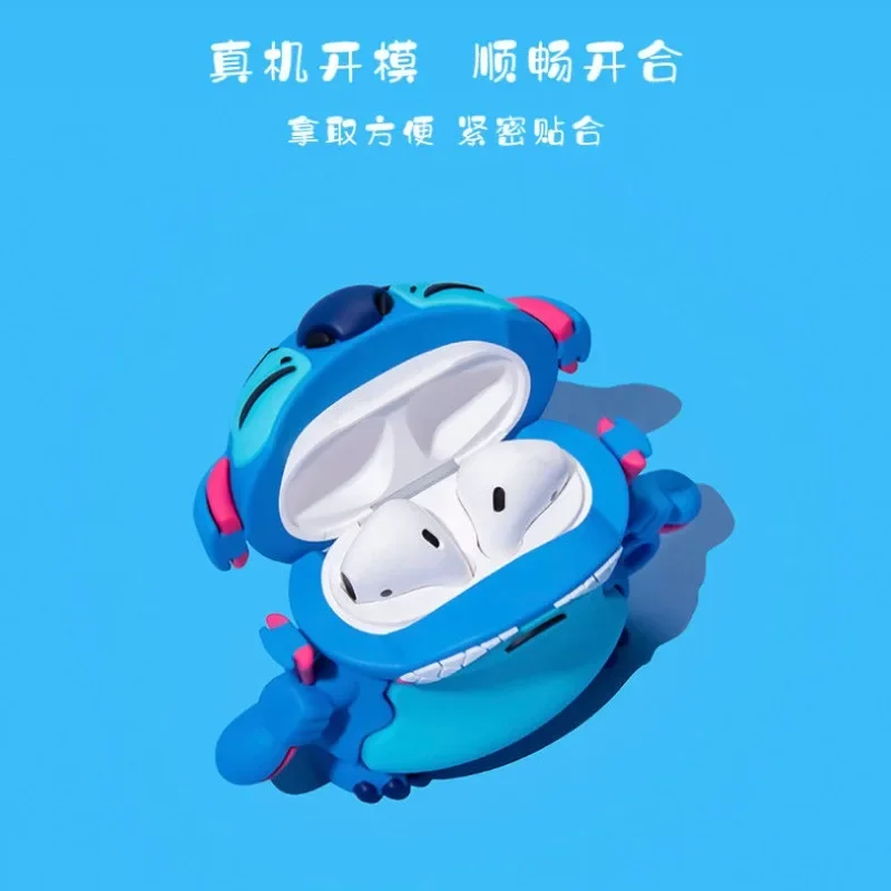 Disney 3D Angry Stitch Cover for Apple AirPods 1 2 3 3rd Case for AirPods Pro Case Cute Cartoon Earphone Case Accessories Gift