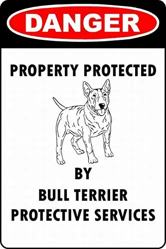 Fsdva Bull Terrier Lover Parking Only Safety Sign Tin Sign