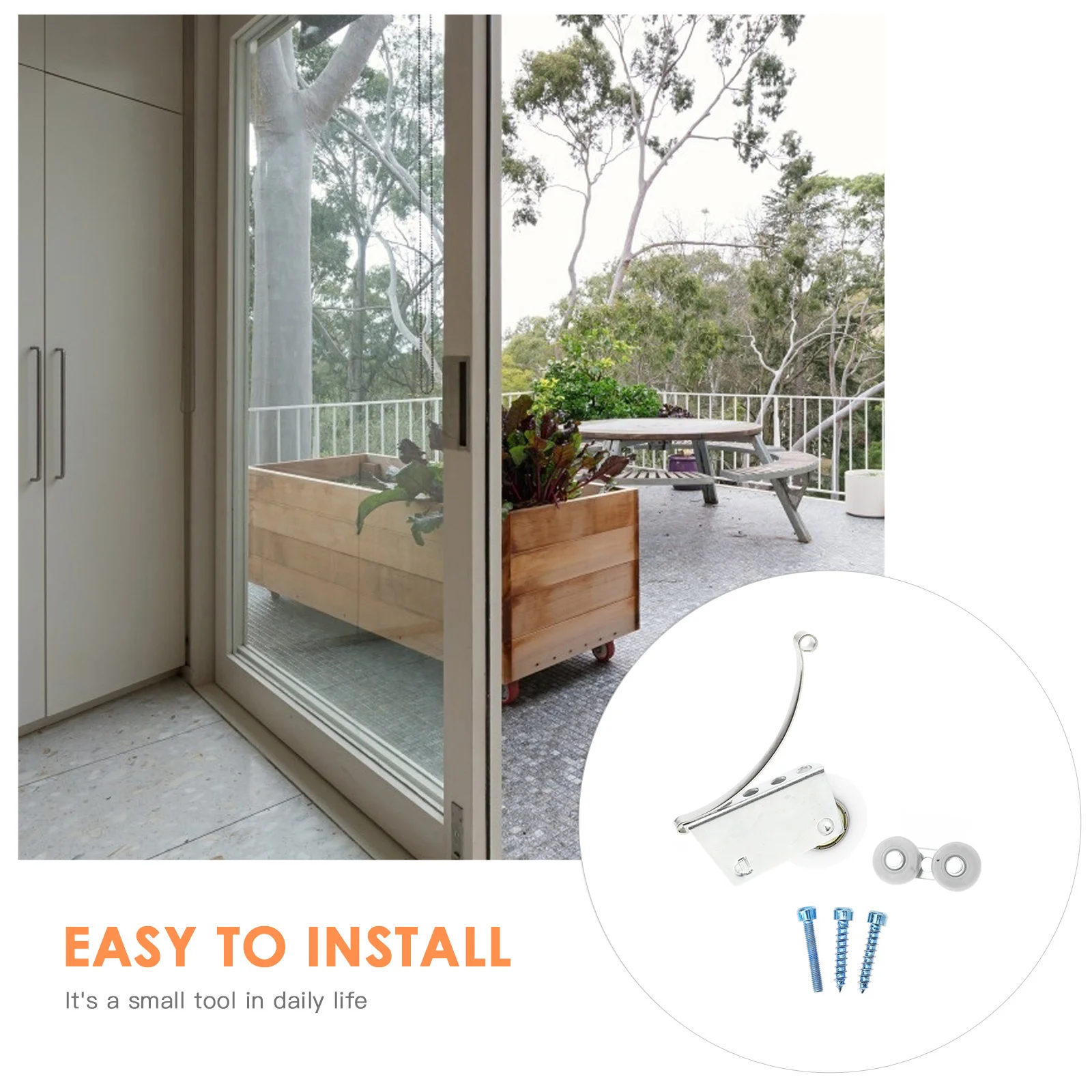 

4 set Sliding Door Roller With Tail Cam Heavy Duty Track Wheel For Window Cabinet Smooth Rolling Bearing Set Quiet Operation