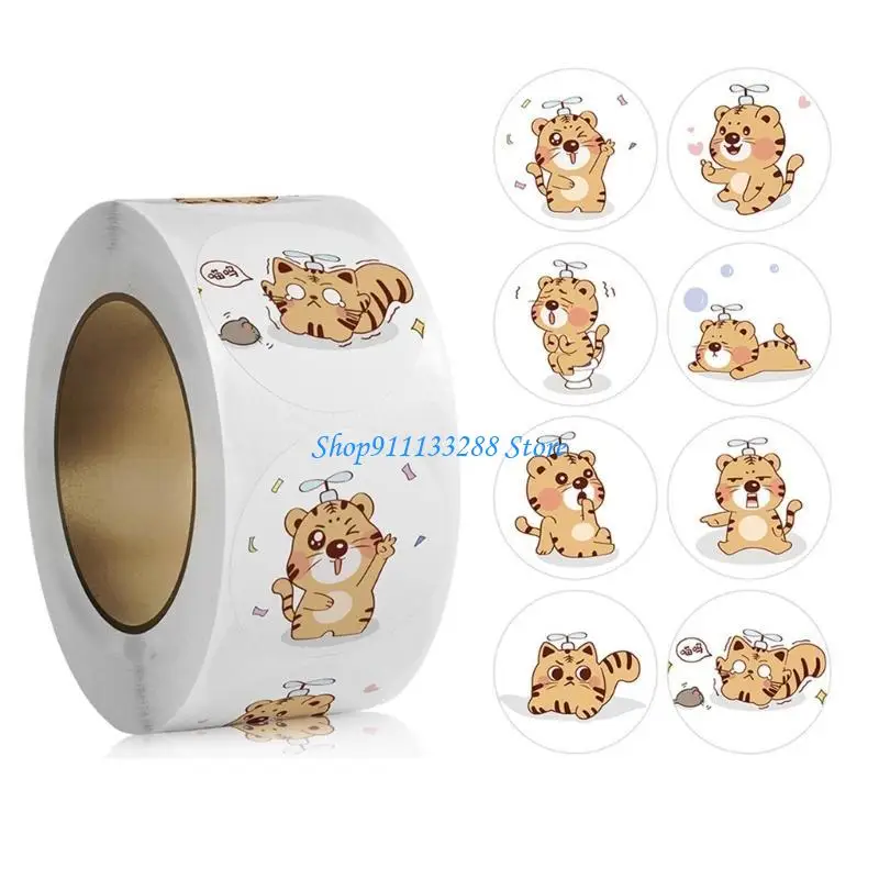 G88D 500 Pcs/Roll Kids Rewards Stickers Animal Stickers Cartoon Insect Stickers