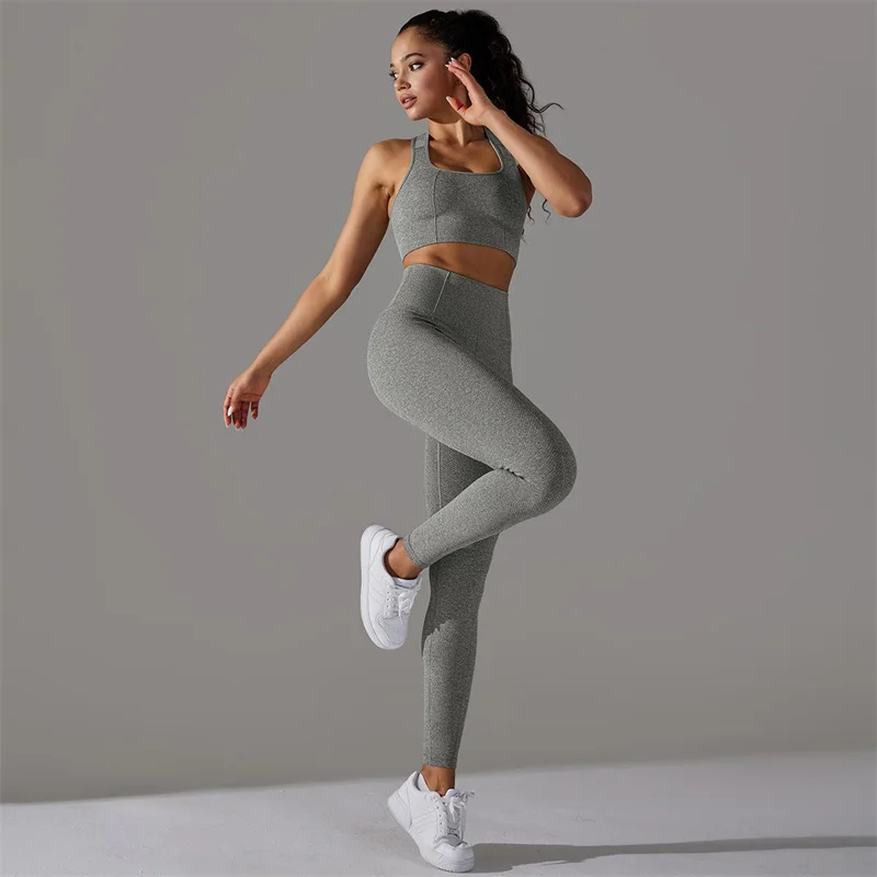 

SVEIC Fitness Yoga Set Sports Bra Seamless Leggings Push Up High Waist Workout Running Gym Outfit Clothes Tights Women Tracksuit