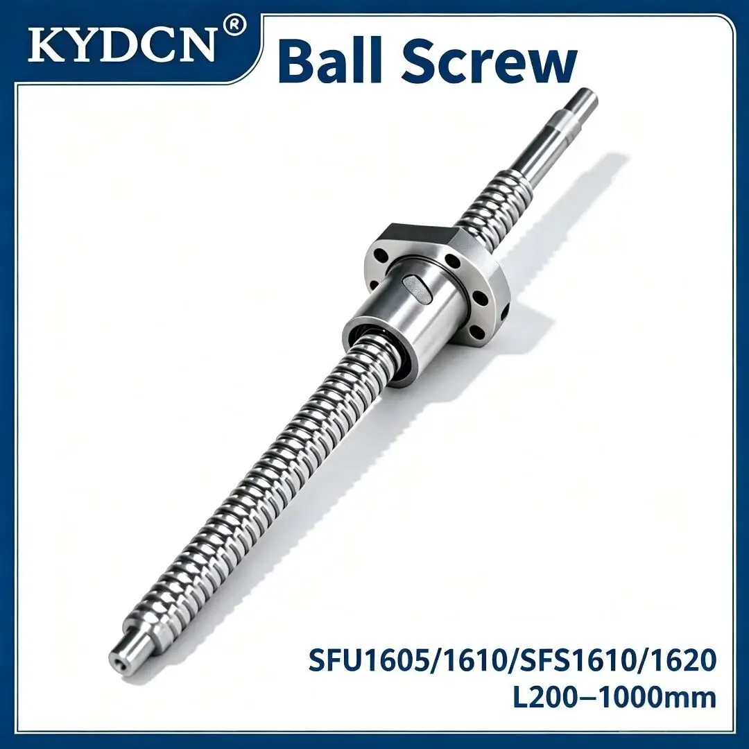C5 16mm Ballscrew SFU1605 SFU1610 SFS166 SFS162 SFS1610 Screw Rod With Nut 200‑1000mm For 3D Printer CNC 
