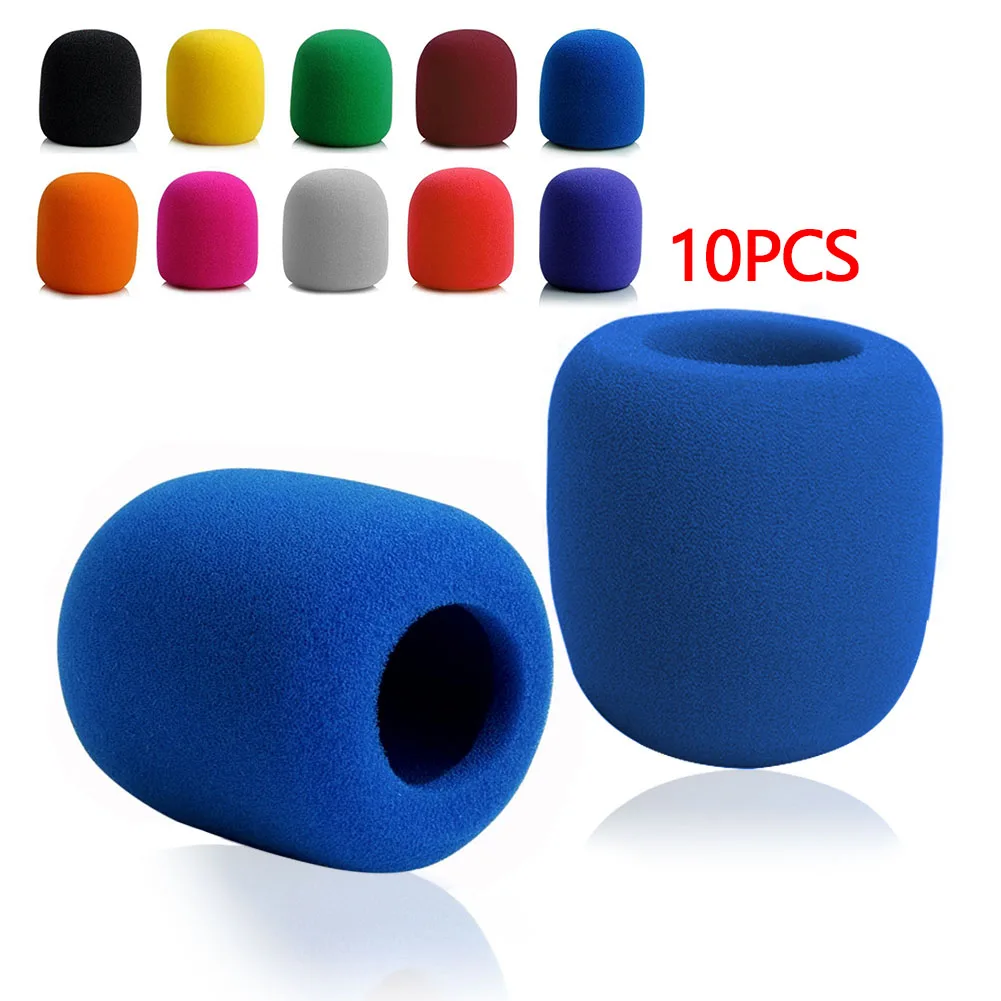 10 Chiếc Kẹo Màu Cầm Tay Sân Khấu Karaoke Không Dây Kèm Micro Mic Kính Chắn Gió Chắn Gió Xốp Kèm Micro Phụ Kiện