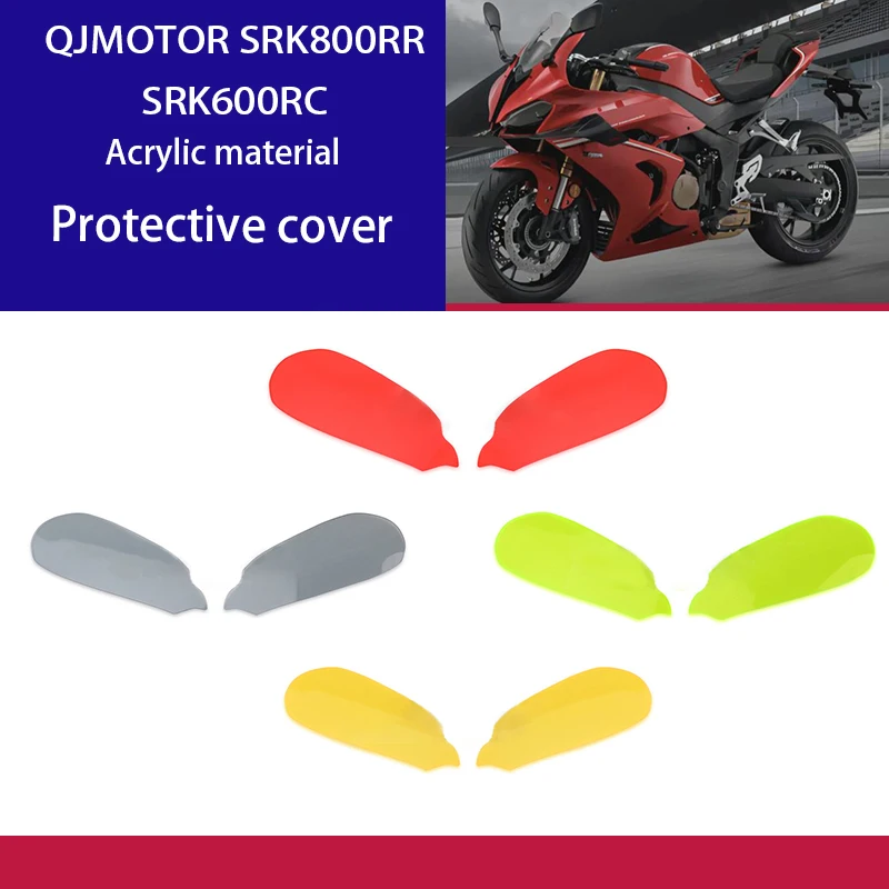 

For QJMOTOR SRK800RR SRK600RC srk800rr srk600rc Motorcycle Acrylic Front Headlight Guard Head Light Lens Cover Protector