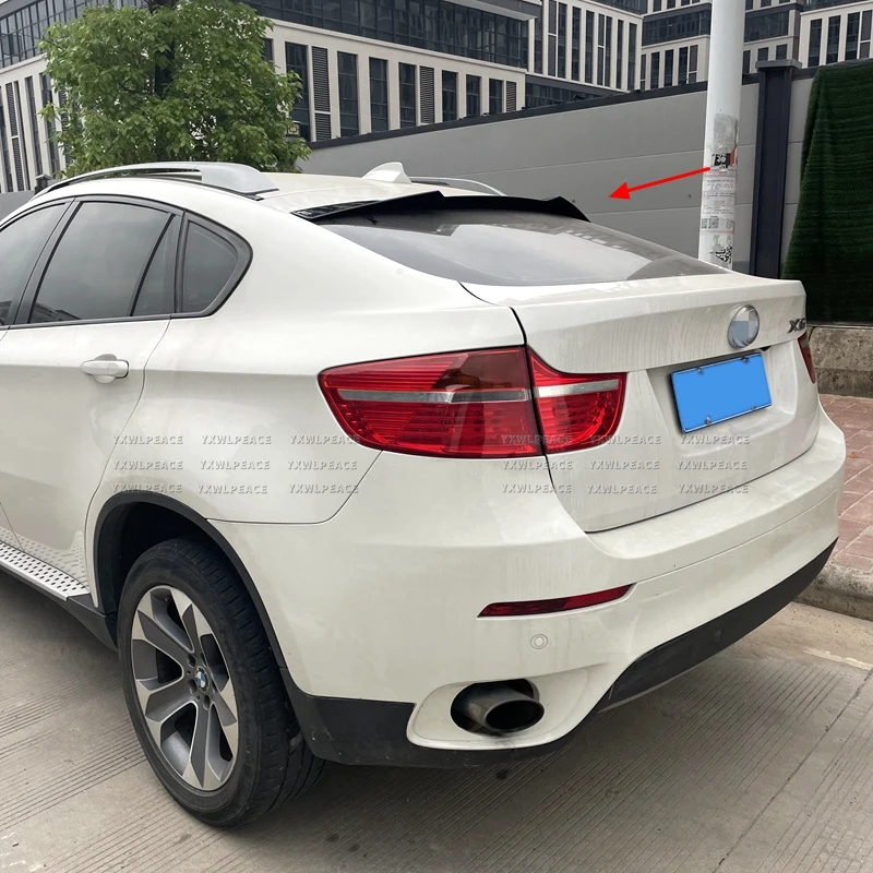 For BMW X6 E71 Roof Spoiler 2008 2009 2010 2011 2012 2013 2014 ABS Material Rear Window Roof Spoiler Body Kit Accessories