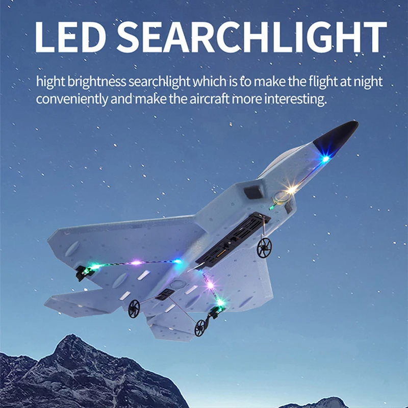 2024 Top P530 2.4G 2ch Rc Vliegtuig Raptor F22 Gevechtsvliegtuig Versie Led Licht Met Gyroscoop Speelgoed Een Cadeau Voor Jongens Met Gemakkelijk Vliegen