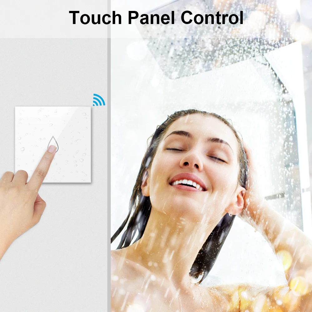 Tuya Smart Life Boiler Стандарт ЕС и США Водонагреватель Беспроводной пульт дистанционного управления Настенная панель Сенсорный переключатель Google Home Alexa Голосовое управление