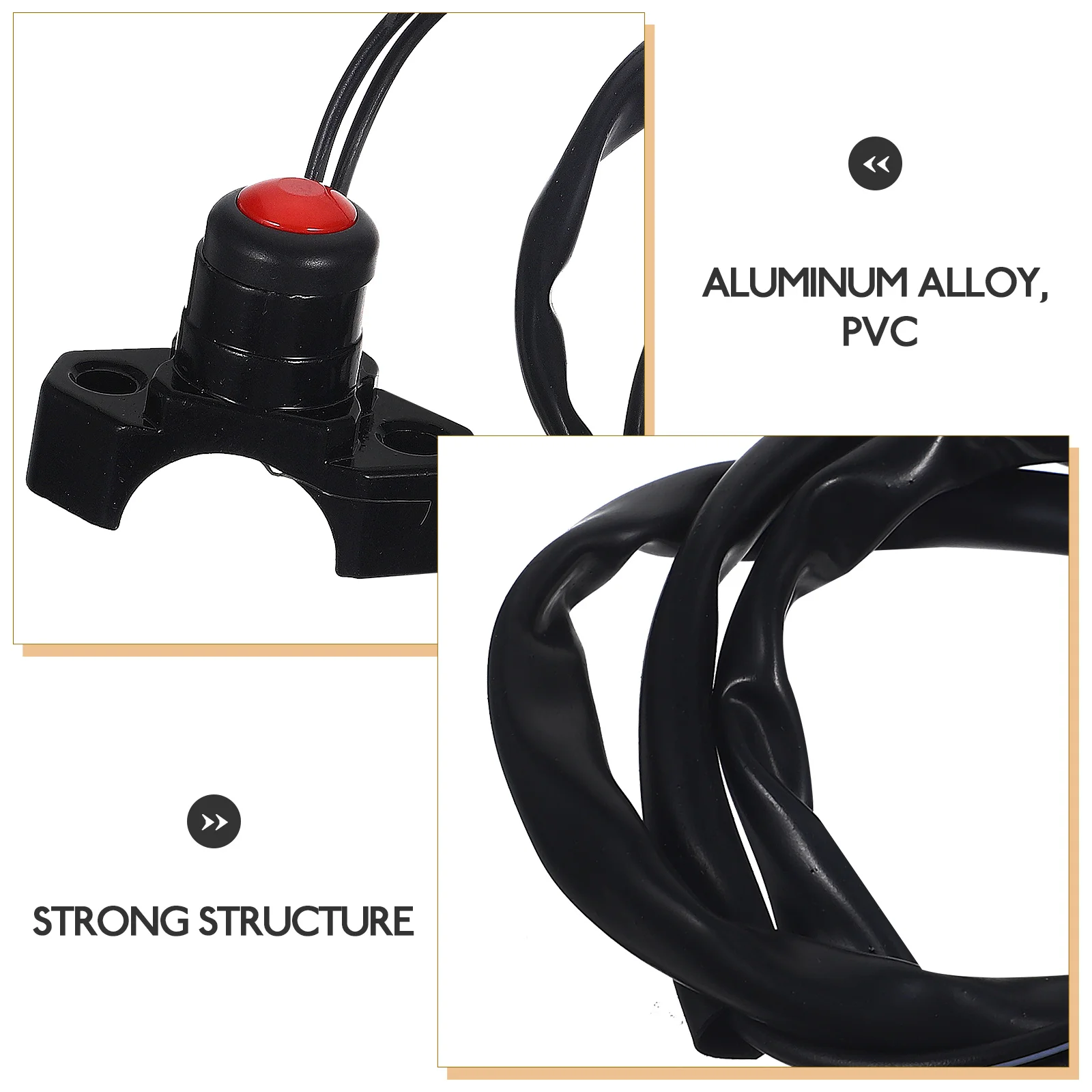 

Aluminum Alloy Motorcycle Handlebar Switch Multifunctional Horn Overtaking Push Button Self Resetting Durable For Atv Dirt Bike