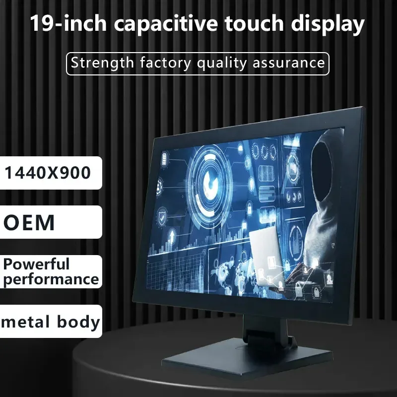 OEM 10" 15" 17" 19" Monitor LCD per computer desktop con touch screen capacitivo da 21,5 pollici