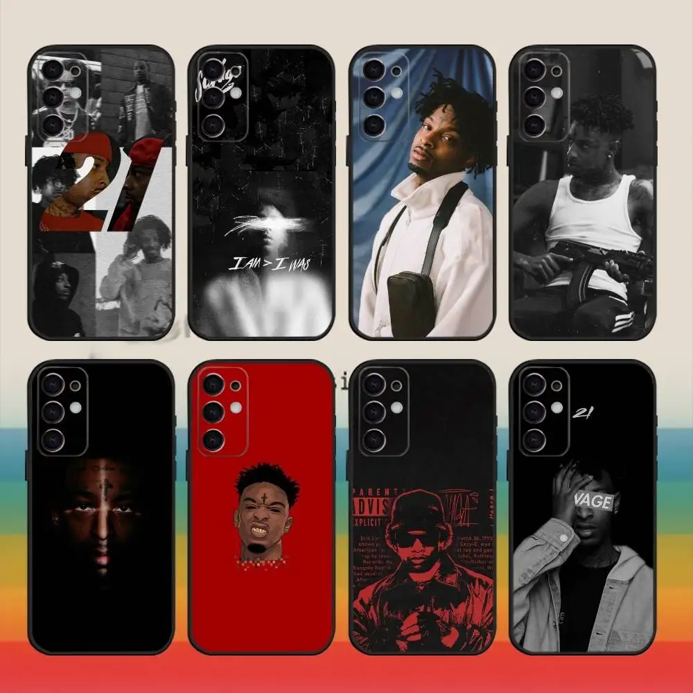 

21 S-Savage Poster Phone Case For Samsung S25,S24,S21,S22,S23,S30,Ultra,S20,Plus,Fe,Note,5G Black Cover