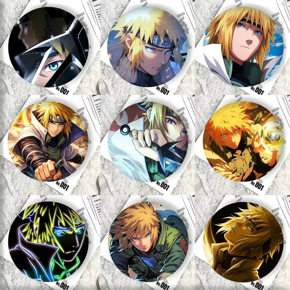 Anime Naruto Minato Namikaze Badge Tinplate DIY Backpack Clothing Accessories Jewelry Pins