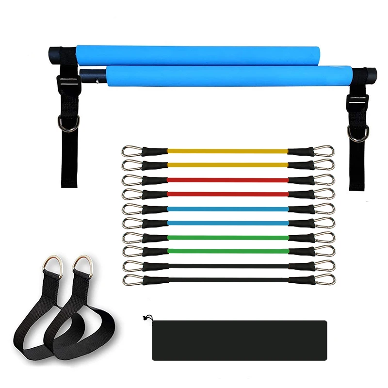 Pilates Bar Kit with Resistance Band Protable Home Gym Workout Equipment For Women Perfect Stretched Fusion Exercise Bar & Band