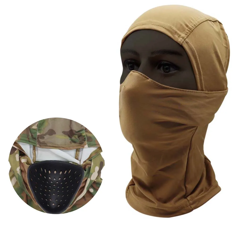 

Тактическая маска, уличная Балаклава, капюшон, силиконовый ветрозащитный головной убор на половину лица, кемпинг, рыбалка, пеший туризм, солнцезащитная кепка