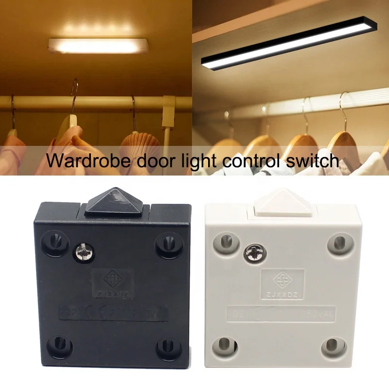 Cabinet Door Swing Door Wardrobe Cloakroom 2021 Self-reversing Button Switch Hotel Manufacturing Plastic 3A Normally Closed