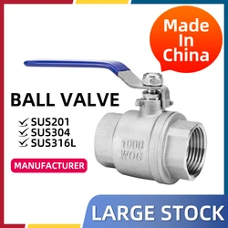 304 stainless steel ball valve inner wire two piece ball valve 4/6 water distribution switch valve