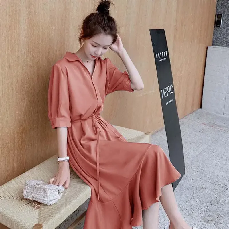 Midi Length Dresses New in Woman Evening Party Dress for Women 2023 Urban Harajuku Korean Style Clothes Summer Women's Clothing