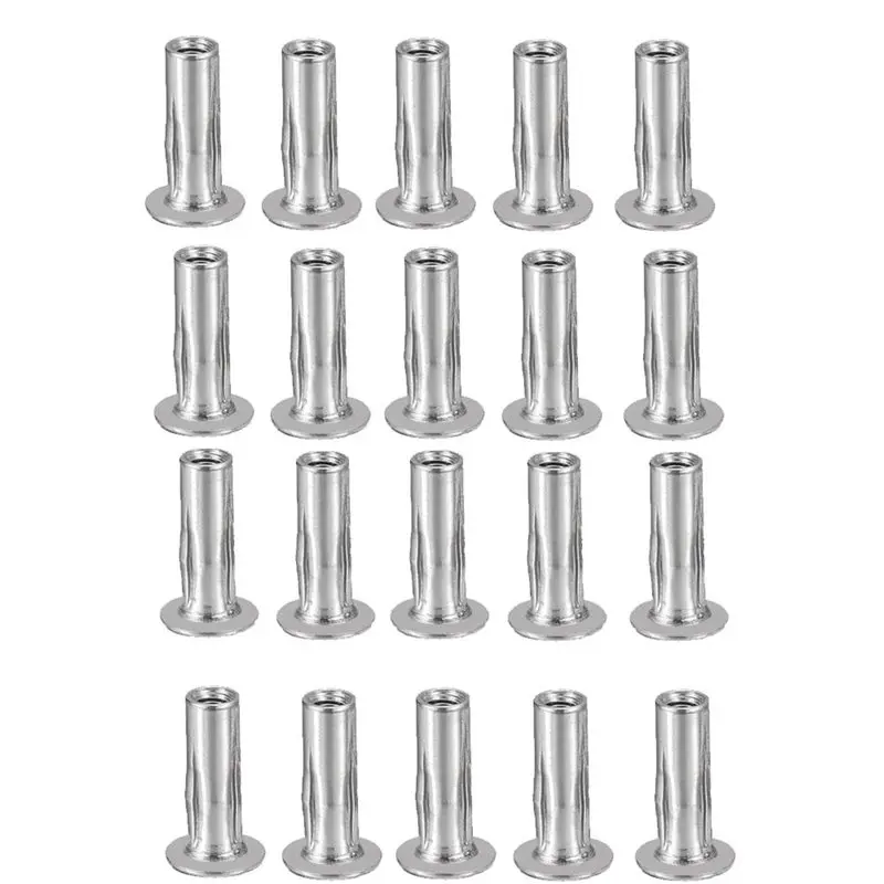 YLS-M5 Multi-Grip Rivet Nuts, 40Pcs Threaded Insert Nut 304 Stainless Steel Plus Nuts Construction Fasteners For Industrial