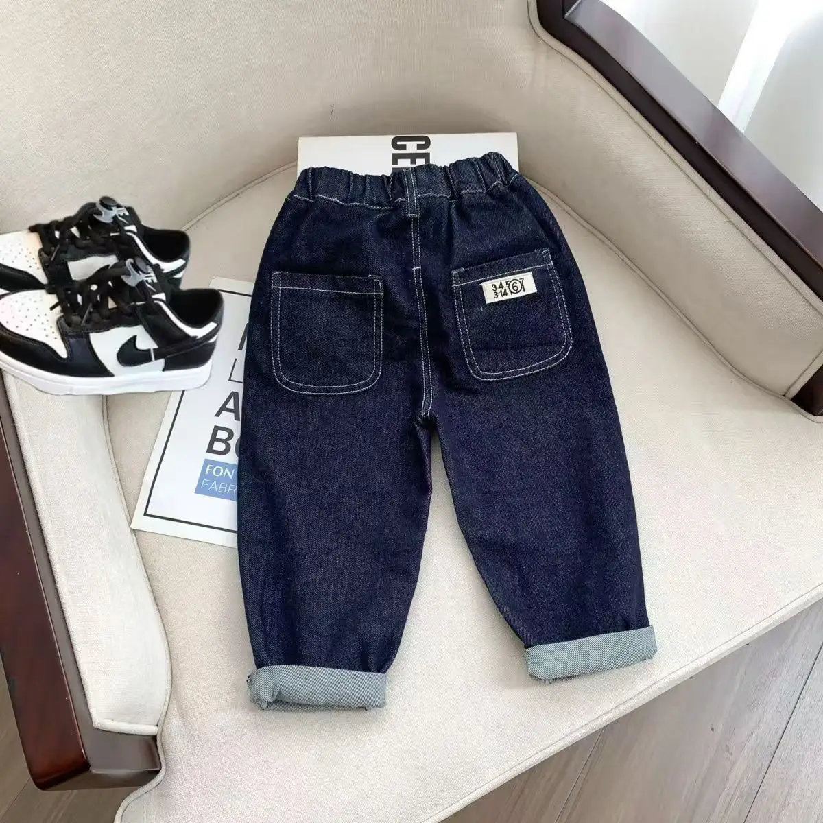 Childrens Clothing Boys Jeans Spring New Style Childrens Casual Loose Washed Autumn Jeans
