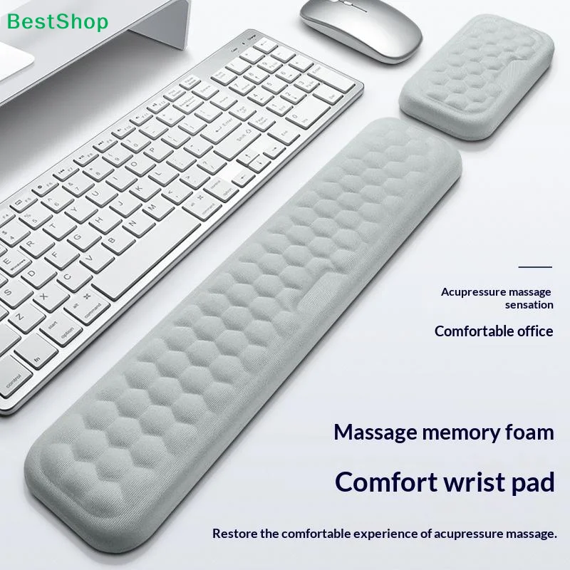 〔R〕Massage-Memory-Foam-Handgelenkauflagen-Set – Akupressur-Tastatur- und Mauspad für Bürokomfort
