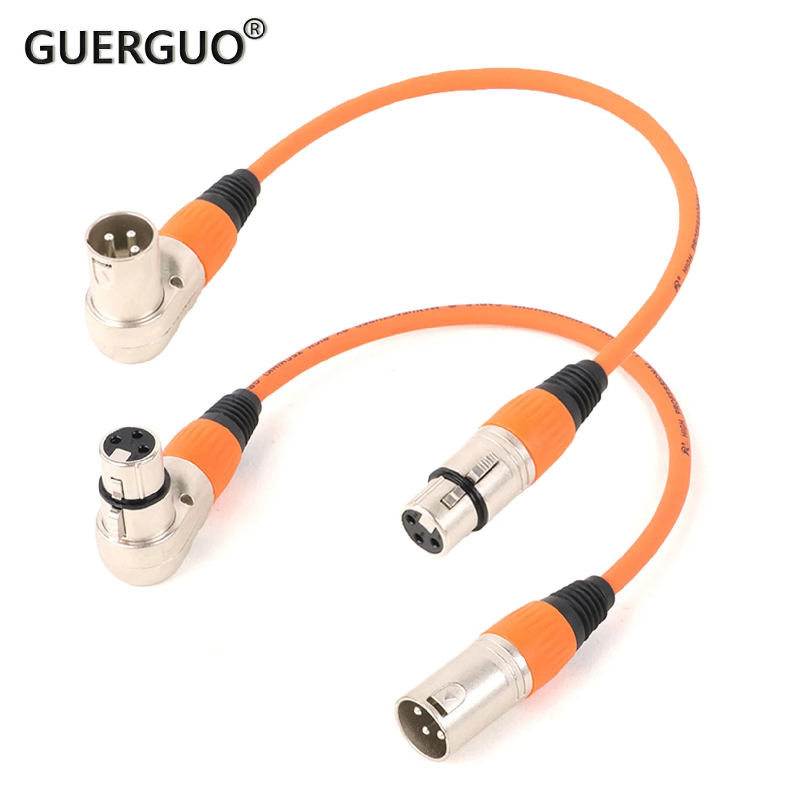 

Multiple Colors 3Pin Right Angle Female/Male XLR to XLR Patch Cables 3PIN XLR Male/Female Cable for Microphone Mixer 0.3M-25M