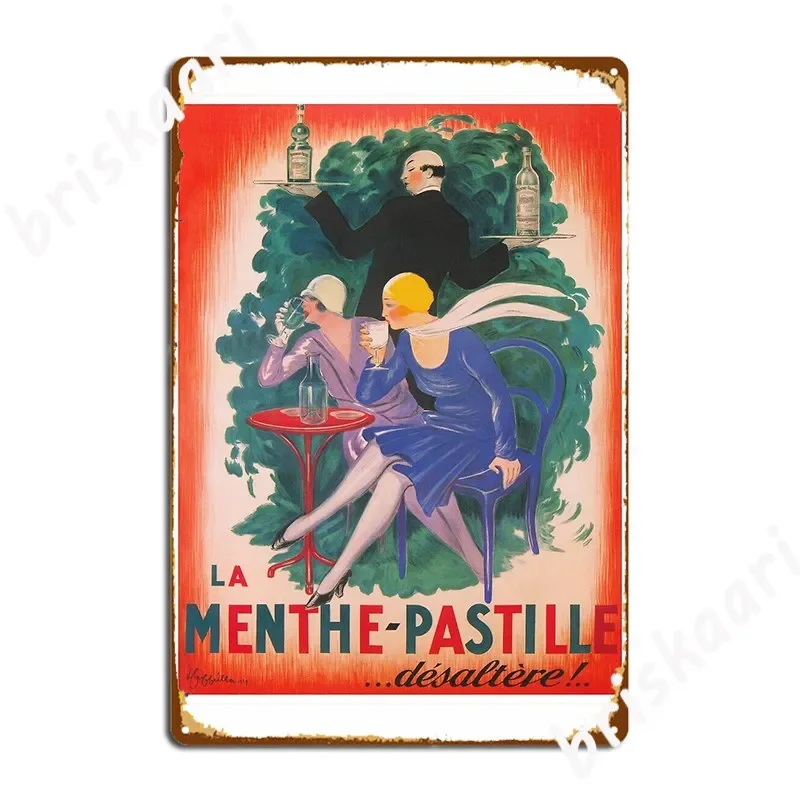 Flappers At Cafe Vintage Poster Metal Plaque Poster Classic Bar Cave Club Party Plaques Tin Sign Posters