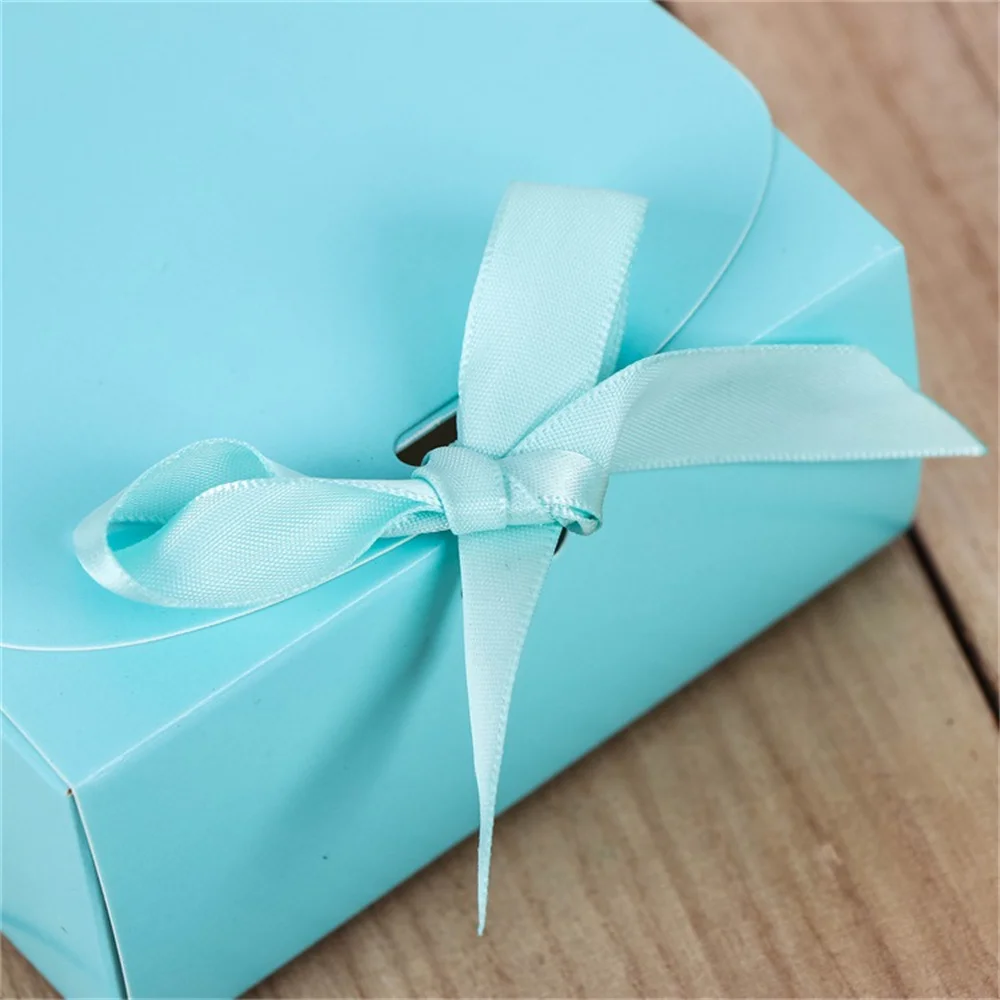 Square Thicken Gift Box With Ribbons Birthday Wedding Event & Party Favours Decoration Storage Gift Wrap Bridesmaid Proposal