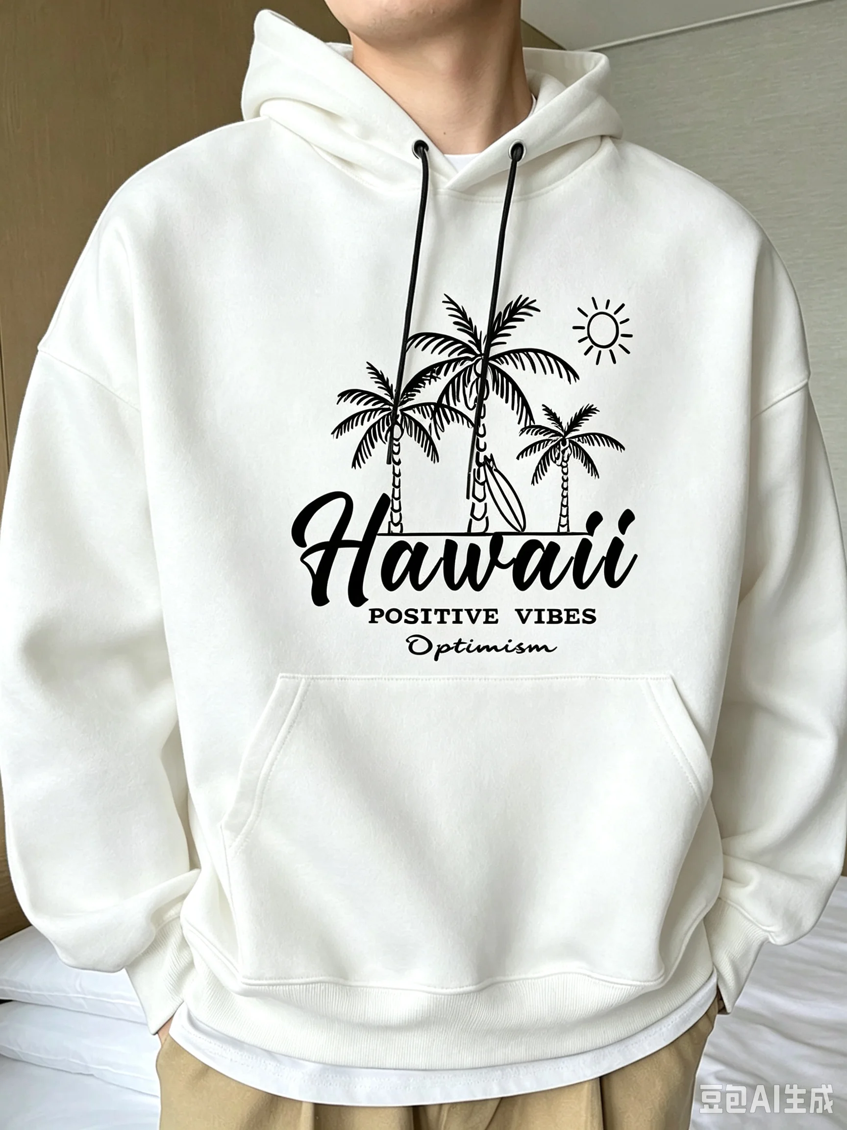 Fall/Winter Men's Pullover Hoodie with Zippered Pockets, Featuring 