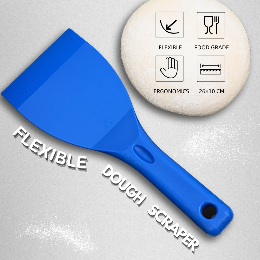 Spatule grattoir à pâte à Pizza Flexible, outils et accessoires de coupe de pâte à Pizza, spatule à pâte pour Pizza avec support de suspension