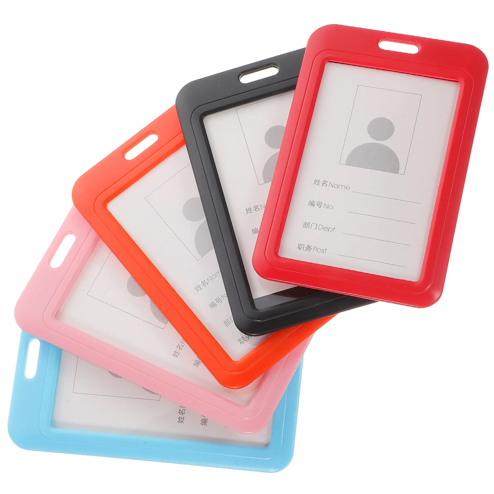 5 قطعة غطاء منزلق معرف شارة حامل الحبل لموظفي المكتب أوراق الاعتماد حامي حافلة تمرير حافظة المفاتيح محفظة غطاء Pp #1