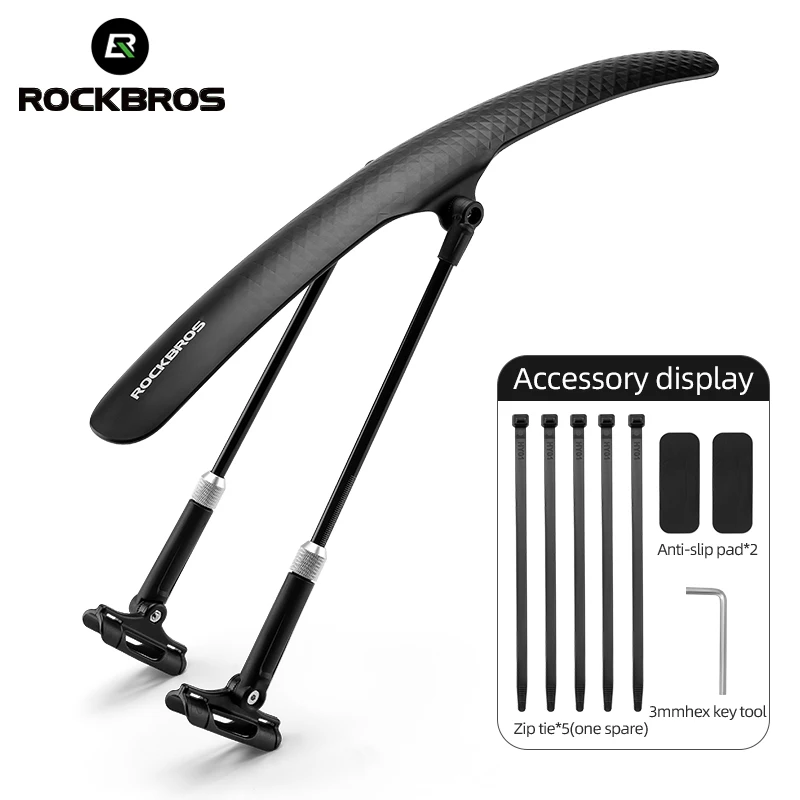 ROCKBROS Road Cycling Fender Front/Rear Tire Bike Fender Easy Installation Aluminum Alloy Support Road Bicycle Fender Fix Gear