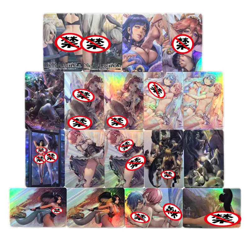 

18pcs/set Sexy Cards Anime Rem Ram Mai Shiranui Mechanical Age 18+ Adults Nude Cards ACG Goddess Comics Collection Card Toy Gift