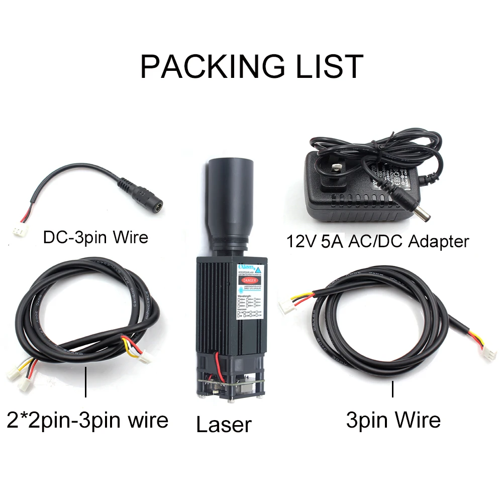 Blue Light 450nm 10W Fat Beam Laser Module 12V PWM Landmark Laser Lamp