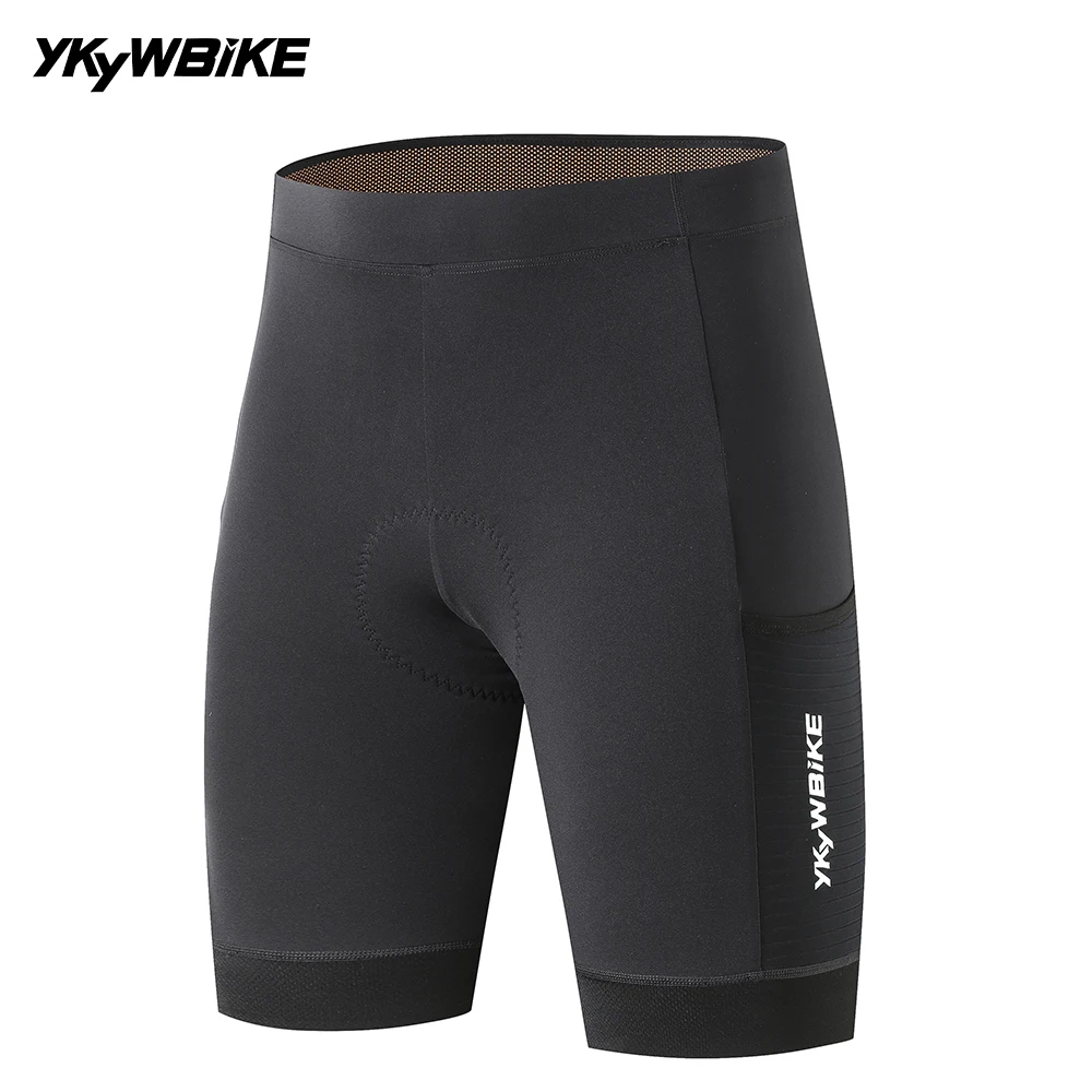 YKYWBIKE 2025 Men's Cycling Shorts 2 Pockets Moisture-wicking Bicycle Summer 6 Hours Riding Padded Shorts Road Bike Shorts