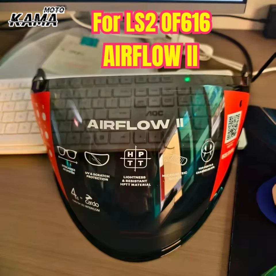 

For LS2 OF616 AIRFLOW II Helmet Original Sun Visor Original Accessories Open Face Motobike Helmet Color Lens Viseira Capacete