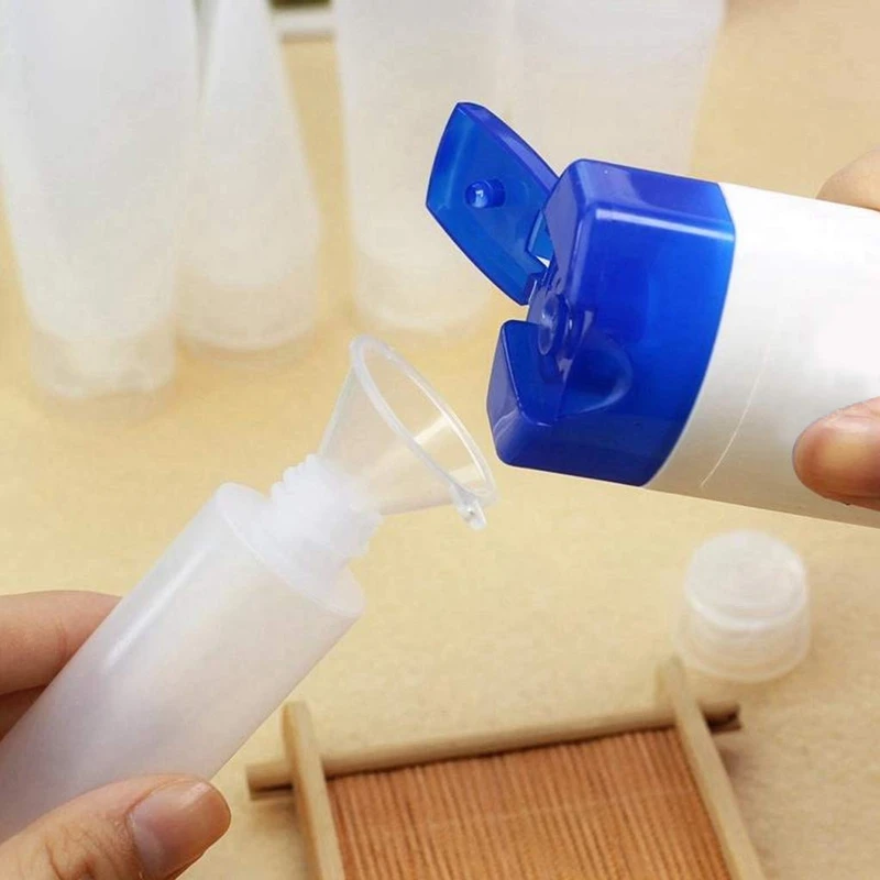 ГОРЯЧАЯ! 18 упаковок, пластиковые распределительные бутылки для путешествий, контейнеры для туалетных принадлежностей 30 мл/1 унция, герметичные дорожные контейнеры с откидными крышками