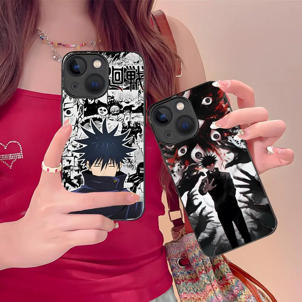 

Чехол для телефона Jujutsu Kaisen Megumi Fushiguro для iPhone 16, 15, 14, 13, 12, 11 X XR XS 8 7 Pro Max Plus, мини-цветный силиконовый защитный чехол