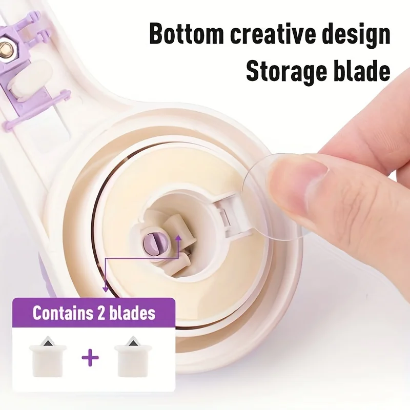 1 قطعة قاطع الورق الدائري بطاقات القصاصات شكل دائري القاطع DIY بها بنفسك سكين القطع المستديرة 360 قاطع دائرة دوارة