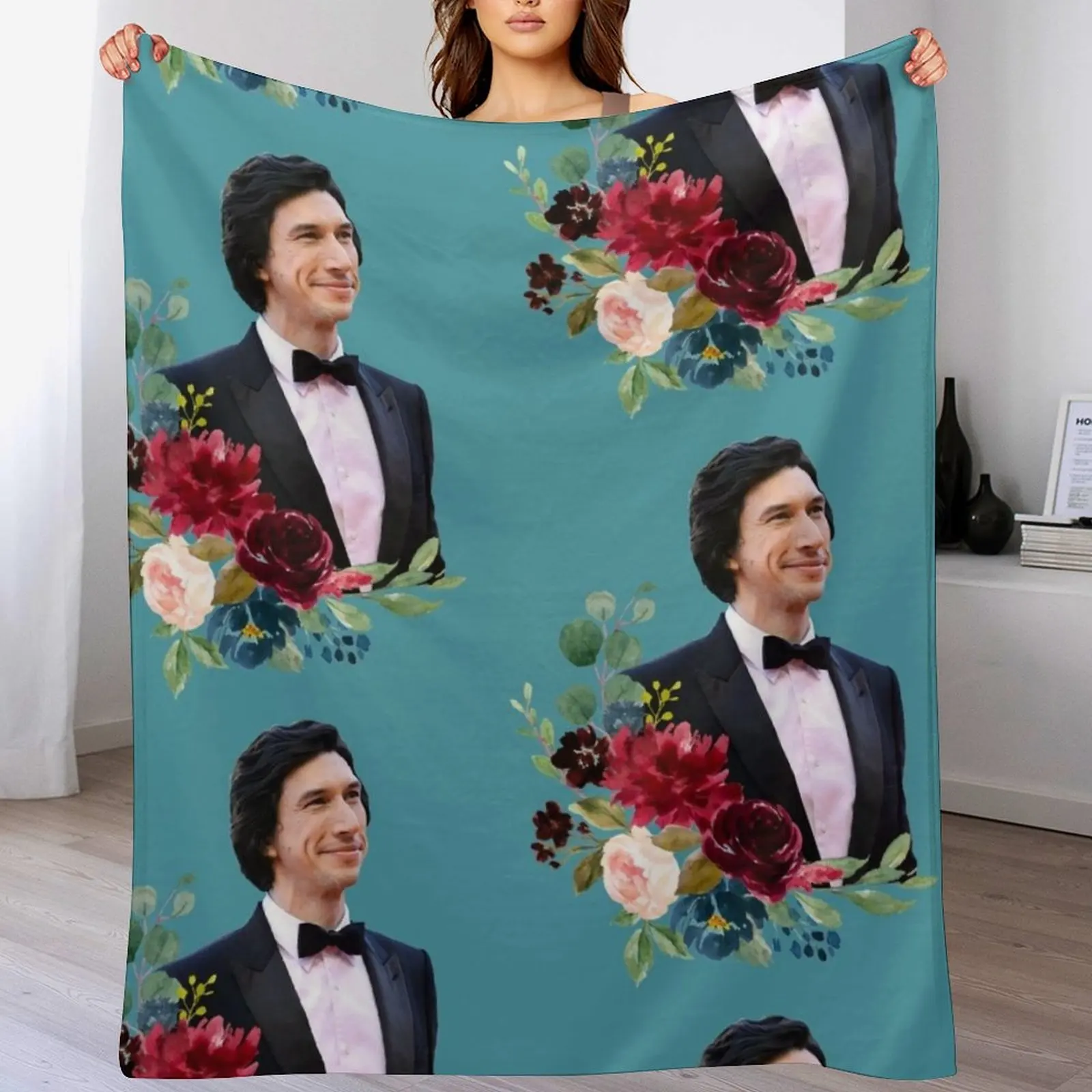 

New Adam Driver Flower Child (2) Throw Blanket Stuffeds Decorative Beds Blankets