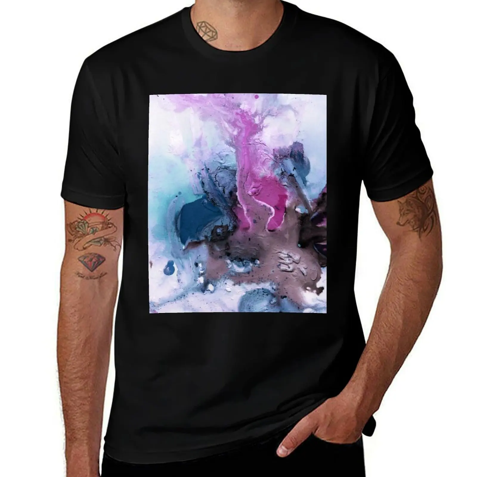 Abstract Watercolor Painting T-Shirt essential t shirt Blouse oversizeds sweat anime shirts men