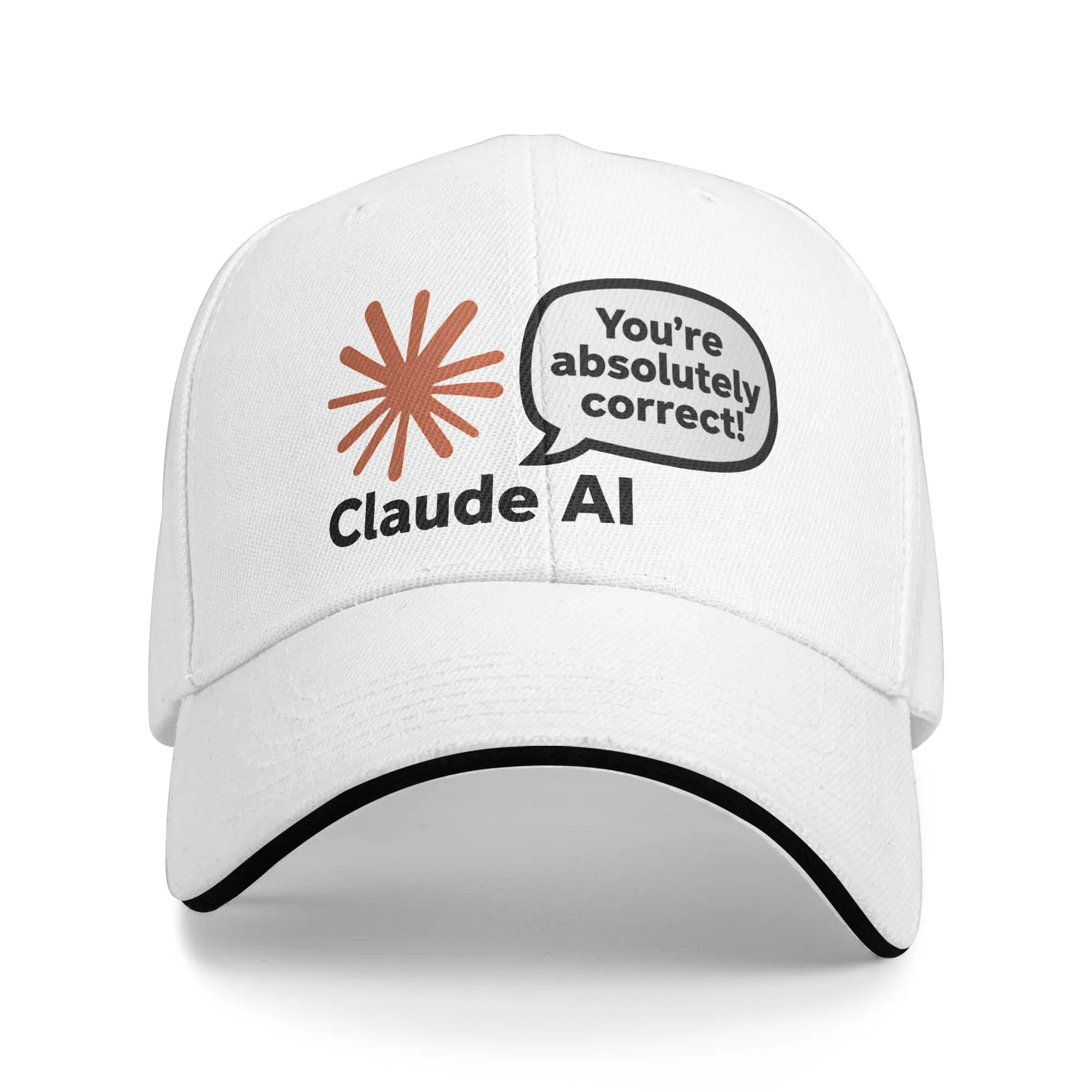 Casual Baseball Cap Claude AI You're Absolutely Correct Outdoor Sports Hip Hop Hats For Unisex Sun Visor Fitted Baseball Caps