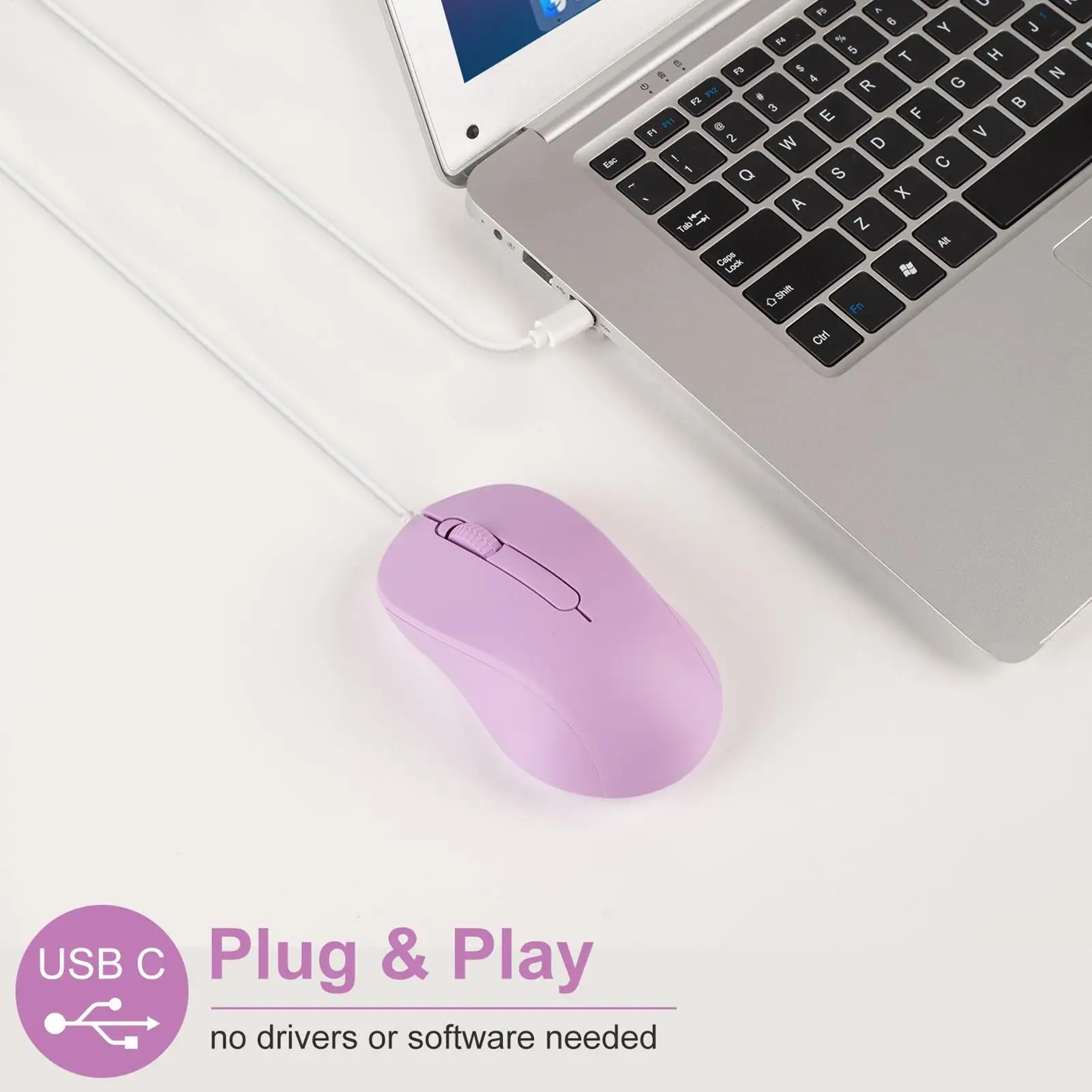 

Проводные мыши ПК Проводные Plug-And-Play Бесшумные противоскользящие эргономичные аксессуары для мужчин и женщин Настольные игры Школьный офис Дом