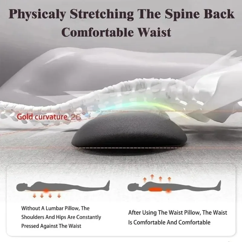 3 in 1 Massage Lumbar Pillow, Equipped with Heating, Vibration, and Traction Functions Spine Triple Fusion Back Massager