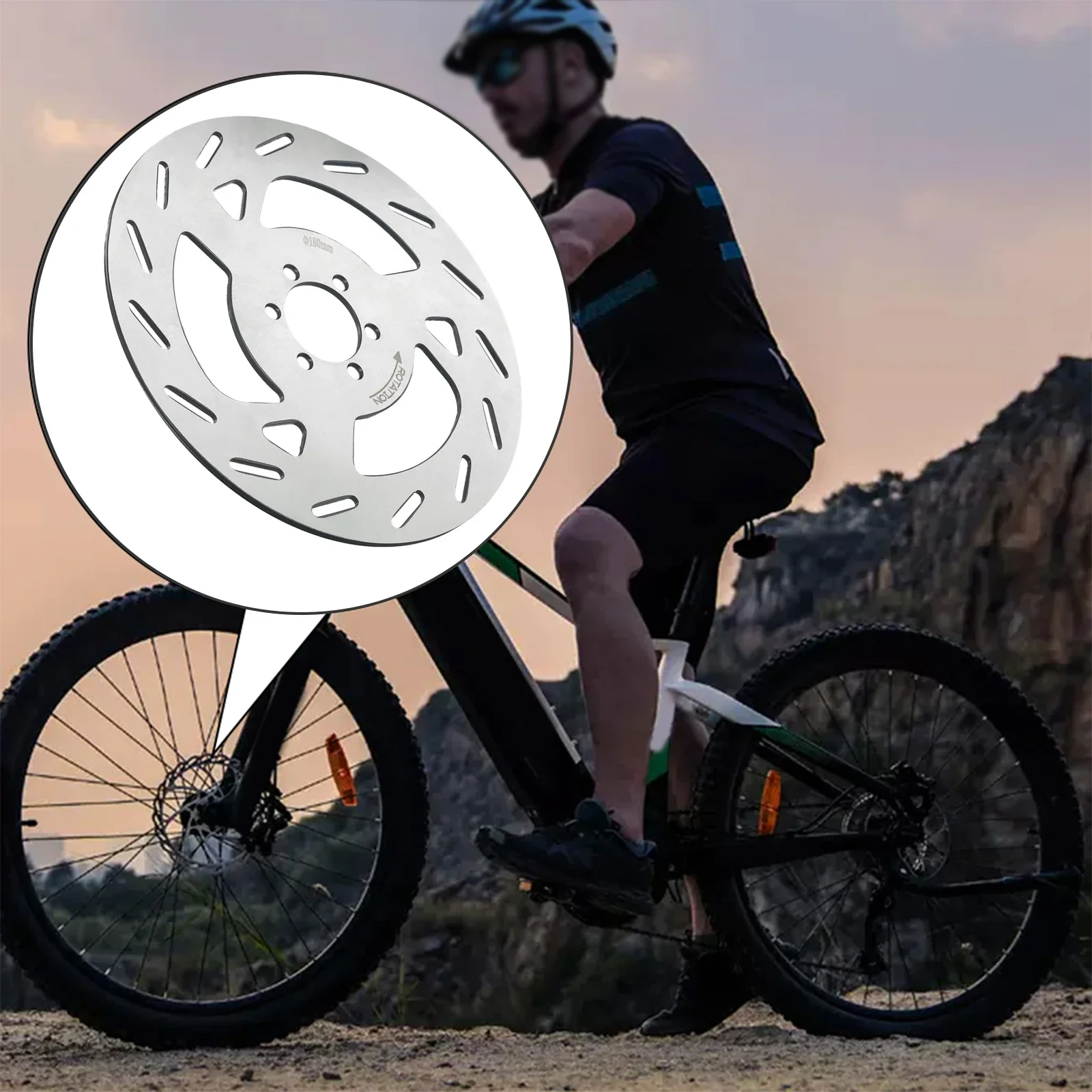 Disc Brake For ROTOR for Electric Vehicles 180/203MM 6 Hole 3MM Thickened Steel Suitable for E Bikes and Scooters